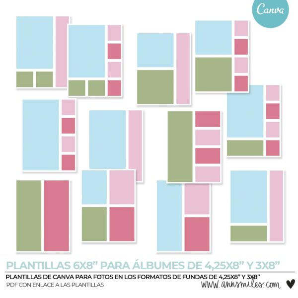 Plantilla de Fotografía en Canva para Álbum de Scrapbooking