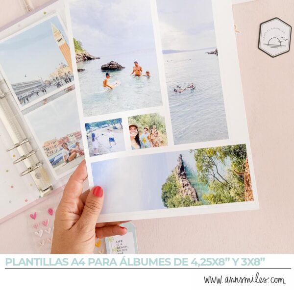 Plantilla de Fotografía para Midori de Scrapbooking