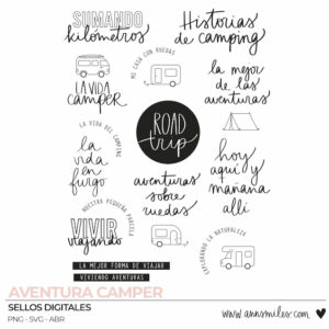 Sello Digital Scrapbooking Aventura Camper