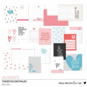 Tarjetas Digitales Scrapbooking Always