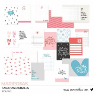 Tarjetas Digitales Scrapbooking Mariposas