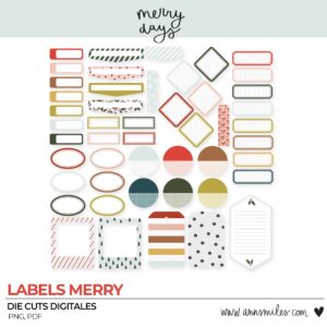 Tarjetas y Sellos Digitales Scrapbooking Merry Days