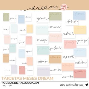 Tarjetas Digitales Scrapbooking Dream Catalán