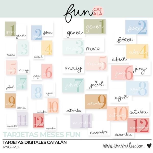 Tarjetas Digitales Scrapbooking Fun Catalán