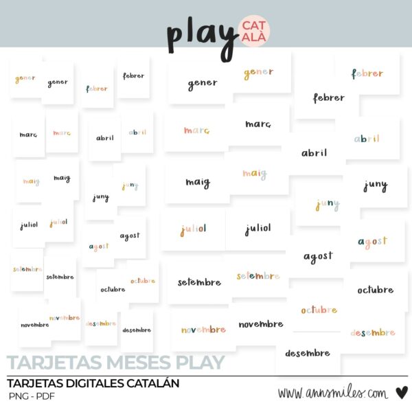 Tarjetas Digitales Scrapbooking Play Catalán