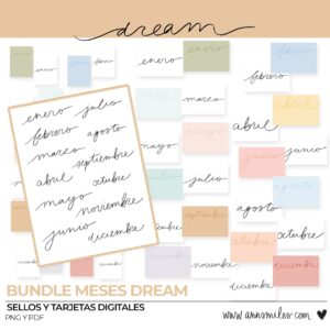 Tarjetas y Sellos Digitales Scrapbooking Dream