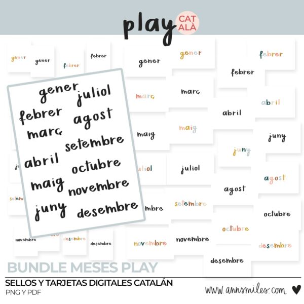 Tarjetas y Sellos Digitales Scrapbooking Play Catalán