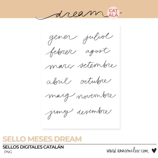 Sellos Digitales Scrapbooking Dream Catalán