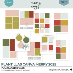 Plantillas Canva Merry Days Scrapbooking