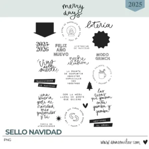 Sello Digital Navidad Scrapbooking