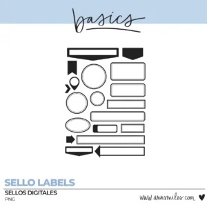 Labels Digitales Basics Scrapbooking