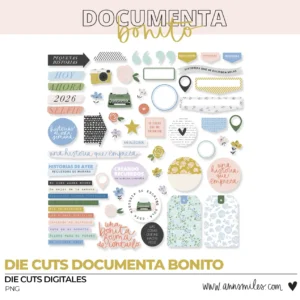 DIE CUTS DIGITALES DOCUMENTA BONITO SCRAPBOOKING