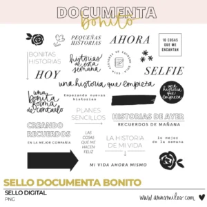 SELLOS DIGITALES DOCUMENTA BONITO SCRAPBOOKING