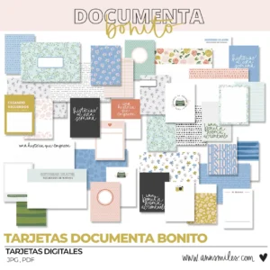 TARJETAS DIGITALES DOCUMENTA BONITO SCRAPBOOKING