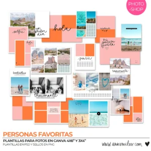 Plantillas Photoshop Personas Favoritas 4x6" y 3x4"
