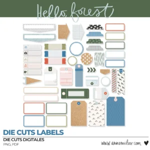 Die Cuts Labels Hello Forest