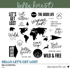Sellos Digitales Let's Get Lost | Hello Forest